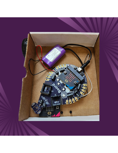A fully assembled b.Board, prepared for classroom activities that spark coding, innovation, and collaboration.